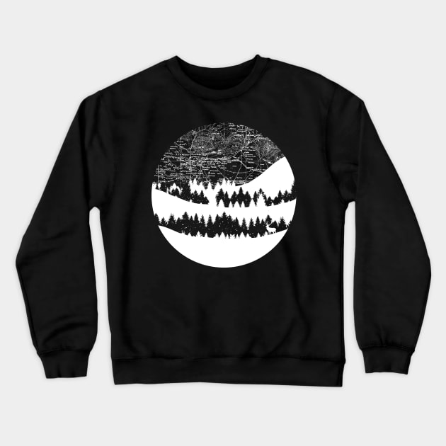 Map Silhouette Circle Crewneck Sweatshirt by Tobe_Fonseca